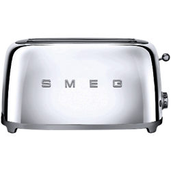 Smeg TSF02 4-Slice 2-Slot Toaster Chrome